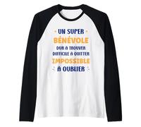 Homme Départ Humour bénévole Homme metier Original Super bénévole Manche Raglan