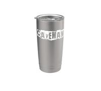 Homme des cavernes Gobelet isotherme en acier inoxydable double paroi