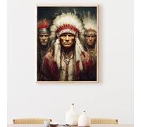 Homme Diamond Painting Adulte, Indien 5D DIY Peinture Diamant Complet Set, Diamant Cristal Art Broderie Adultes Enfants Peinture Kit, pour Décoration Murale Maison Cadeau 30 x 40 cm PjY6559 8-Q