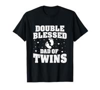 Homme Double bienheureux père de jumeaux, père de jumeaux, révélation du sexe T-Shirt