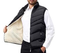 Homme Doudoune Matelassé Manteaus Matelassée Rembourrée Chasse Camping Gilets de Photographie Doudounes Fermeture eclair Zipe Capuche Manteaux pais Blouson Zippée Casual pour d'Âge Moyen et gées