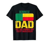 Homme Drapeau Benin vintage pour la fête des pères T-Shirt