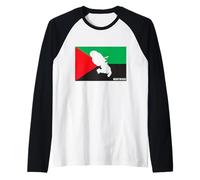 Homme Drapeau et Carte Martinique 972 Cadeau Martiniquais Manche Raglan