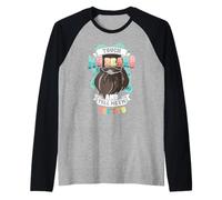 Homme Drôle de Papa Barbu Touche ma Barbe Dis-Moi Que Je suis Manche Raglan