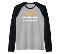 Homme Drole Perfection Robin Humour personnalisé prénom Robin Manche Raglan