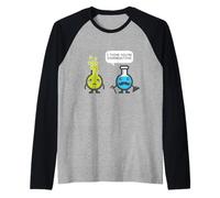 Homme Drôle Science I Think You're Overreacting Chimie Humour Manche Raglan