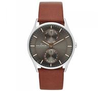 Montre Homme SKAGEN en Cuir Marron Etanche