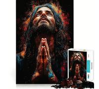 Homme en prière dans Un Style Abstrait Puzzle de 1000 pièces pour Adolescents Jeu de réflexion et de Groupe Découpe de précision pour Les fêtes 50x75cm