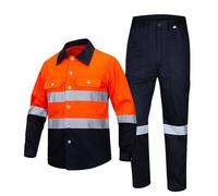 Homme Ensemble de Travail Multi Poches Survetement Manteau de Travails Blouson de Combat et Cargo Pantalon Multifonctionelle Veste Vêtement de Travail pour Atelier Combinaisons Réfléchissantes