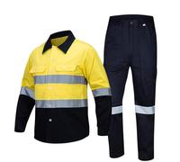 Homme Ensemble de Travail Multi Poches Survetement Manteau de Travails Blouson de Combat et Cargo Pantalon Multifonctionelle Veste Vêtement de Travail pour Atelier Combinaisons Réfléchissantes