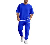 Homme Ensemble Sets Ete Tenues Survêtement Costumes Plage Vacances 2 Pcs Décontracté Ensemble pantalon Tee Shirt Homme 2 Pièce T-Shirts à Manches Courtes