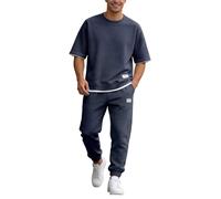 Homme Ensemble Sets Ete Tenues Survêtement Costumes Plage Vacances 2 Pcs Décontracté Ensemble pantalon Tee Shirt Homme 2 Pièce T-Shirts à Manches Courtes
