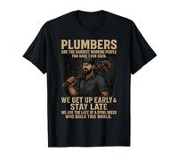 Homme Équipe de construction de plomberie fière qui travaille dur T-Shirt