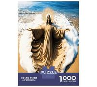 Homme et Vagues de la mer 1000 Pièces Coffret Puzzle Grâce Divine Puzzle Classique Carton Recyclé - Défi Éducatif, Jeu À La Maison, Super Idée Cadeau pour Les Fans 38x26cm/1000pcs