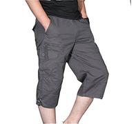 Homme Eté Cargo Shorts 3/4 Bermuda Multipoches Pantacourt Camouflage Shorts de Sport Outdoor Shorts