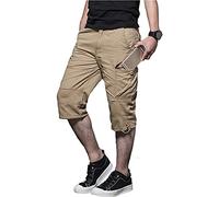 Homme Eté Cargo Shorts 3/4 Bermuda Multipoches Pantacourt Camouflage Shorts de Sport Outdoor Shorts