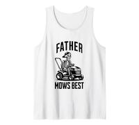 Homme Father Mows Best Skeleton Dad Tondeuse autoportée Débardeur