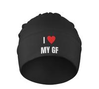 Homme Femme Bonnets De Ski J'aime Ma Copine, Mon Cœur Bonnet À Revers Mode Bonnets Tricoté Chaud Hiver Chapeaux pour Ski Cyclisme Hiver