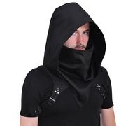 Homme Femme Cape à Capuche Courte Halloween Cape Médiéval Cape d'Halloween Costume de Fantôme Magicien Manteau Robe Médiéval Poncho à Capuche Déguisement de Sorcière Carnaval Noël Mascarade Cosplay