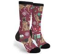 Homme Femme Chaussettes De Marche Chiens De Berger Allemands Noël Chaussettes De Course Respirant Chaussettes De Travail Poids Léger Chaussettes D'Équipage Pour Voyager Cyclisme Randonnée Marche