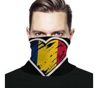 Homme Femme Couvre-Chef Cœur du Drapeau Tchadien du Tchad Headwrap Respirant Décoration Faciale Élastique Tube Bandeaux pour Motorcycle Bike Randonnée