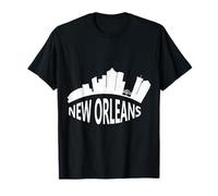 Homme, femme, enfant, New Orleans, design classique, noir T-Shirt