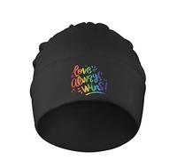 Homme Femme Hiver Chapeaux l'amour Arc-en-Ciel LGBT Gay Triomphe Toujours. Bonnets De Ski Chaud Bonnets Tricoté Doux Bonnet d'hiver pour Ski Patinage Cyclisme
