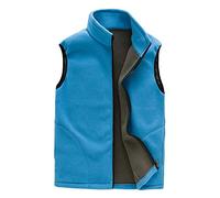 Homme/Femme Hiver Gilet Chaud Doublure Polaire Softshell Bodywarmer Gilet Confortable Veste sans Manches avec Poches Femmes Bleu Ciel XS