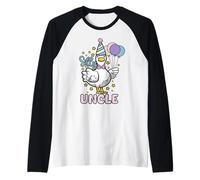 Homme Fête d'anniversaire de l'oncle l'oie la Plus Stupide Manche Raglan