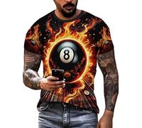 Homme Flamme Tennis de Table T-Shirt Imprimé T-Shirts Graphique Drôle À Manches Courtes Surdimensionné Ample Pull Top Sportswear