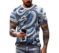 Homme Flamme Tennis de Table T-Shirt Imprimé T-Shirts Graphique Drôle À Manches Courtes Surdimensionné Ample Pull Top Sportswear