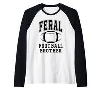 Homme Football Brother Feral Football Big Little Bro Greatest Fan Manche Raglan