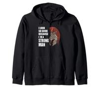 Homme fort, j'ai l'air si beau parce que je suis un culturiste fort Sweat à Capuche