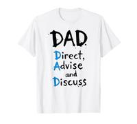 Homme Fun Dad Definition Guide des pères Direct Conseiller Discuter T-Shirt Graphique avec Valeur