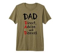 Homme Fun Dad Definition Guide des pères Direct Conseiller Discuter T-Shirt Haut de Gamme