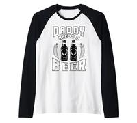 Homme Funny Daddy Needs Beer Lover Dad Day Drinkers Father's Day Manche Raglan