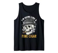 Homme Funny Smoking Skeleton Aging Like Fine Cigar Dad Fathers Day Débardeur