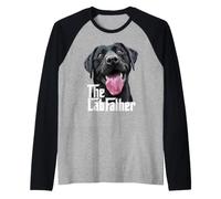 Homme Funny The Lab Father Black Labrador Retriever Dad Dog Daddy Manche Raglan