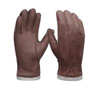 Homme Gants En Peau de Chèvre Avec Doublure En Cachemire,Selle marron,M
