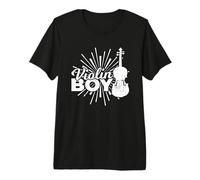 Homme Garçon Qui Joue du Violon Passionné de Violon Violoncelle T-Shirt Haut de Gamme
