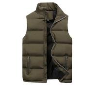 Homme Gilet Polaire Chaud Doudoune Légère Vestes Capuche Chasse Camping Gilets de Photographie Regular Fit Standard Doudounes Matelassé Couleur Manteauxs Temps libre Basic pour d'Âge Moyen et gées