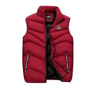 Homme Gilet Polaire Chaud Manteaus Matelassée Rembourrée Gilets de Photographie en Plein air Doudounes avec col Montant Matelassé Couleur Légère Multi-Poches Sans Manches Hiver Plusieurs Poches