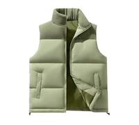 Homme Gilet Polaire Chaud Manteaus Matelassée Rembourrée Gilets de Photographie en Plein air Poches zippées Regular Fit Doudounes Matelassé Couleur Légère Multi-Poches Sans Manches Automne Hiver