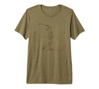 Homme Golfer One Line Drawing Golfing for Boys T-Shirt Haut de Gamme