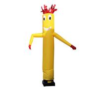 Homme gonflable Sky Puppet Dancer - drôle et fou qui fait signe, tube gonflable pour la publicité de festivals (sans souffleur) (Jaune, 3 m)