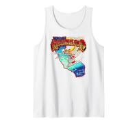 Homme Grateful Dead Surfing California Skeleton Vintage Band Débardeur