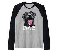 Homme Happy The Lab Father Black Labrador Retriever Dad Dog Dad Manche Raglan