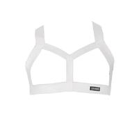 Homme Harnais De Poitrine Sexy Body Maillot de Corps Muscles Bandage élastique Bandoulière pour Costume de boîte de Nuit(Size:Taille Unique,Color:Blanc)