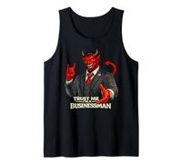 Homme Homme d'affaires Devil | Protest Humour Satan Evil Corporate Greed Débardeur