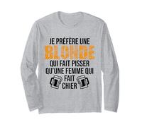 Homme Humour apéro bière Phrase drôle bistrot Alcool beauf Manche Longue